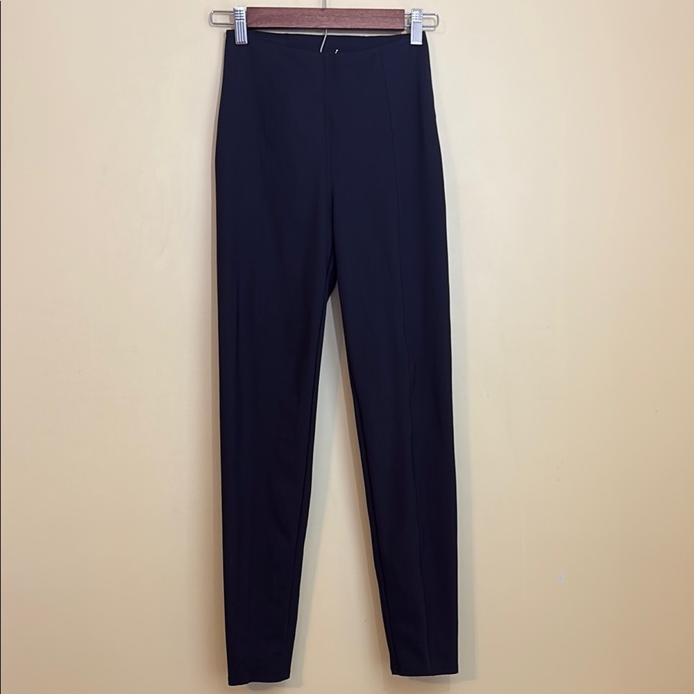 Lululemon | Black Straight Ankle Pixi Front Seam Ponte Leggings Pants 4